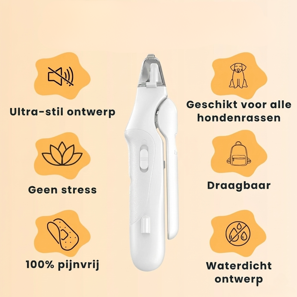 SamenCare™ Pro: 2-in-1 Nagelschaar & Vijl met LED