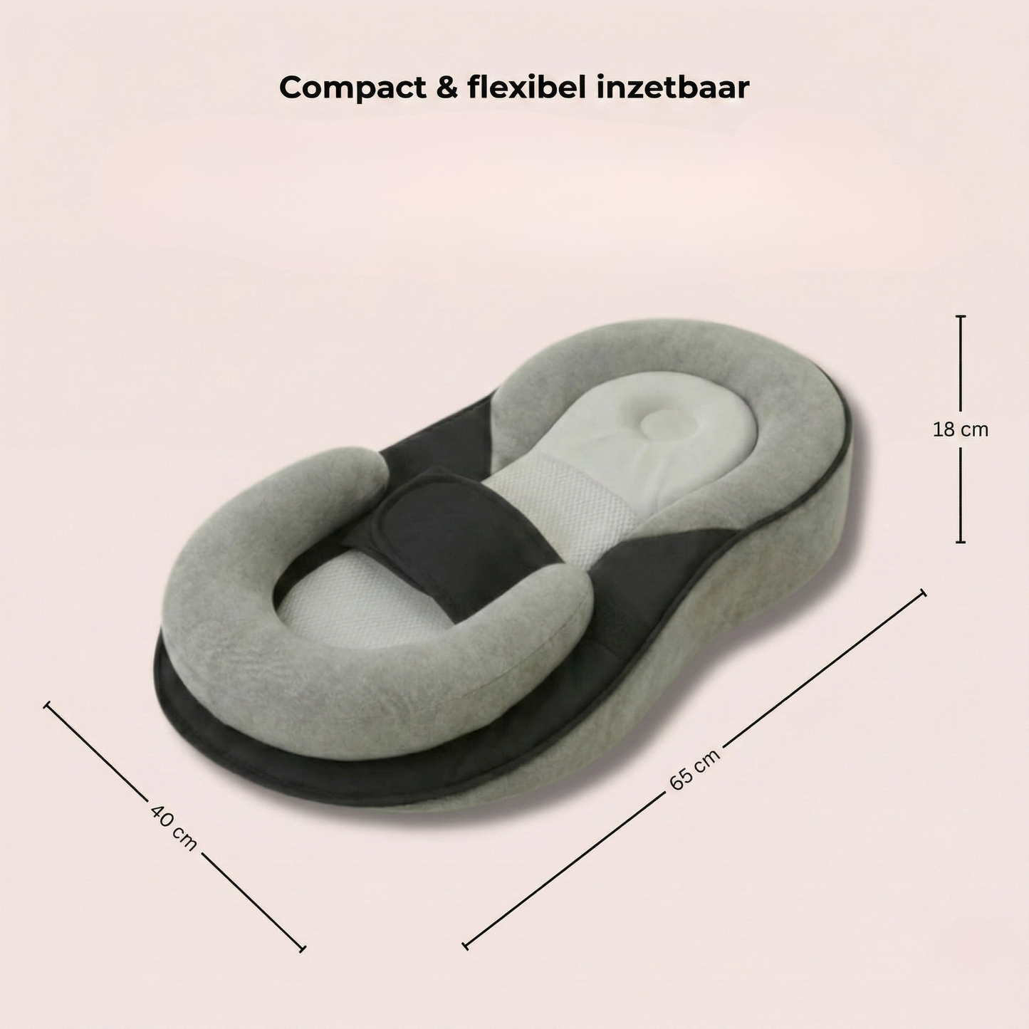 Babyligkussen met ergonomische steun