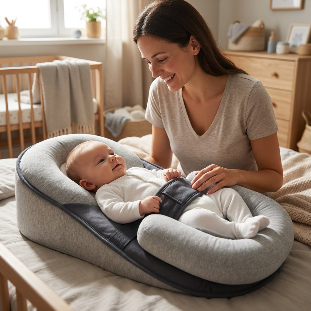 Babyligkussen met ergonomische steun