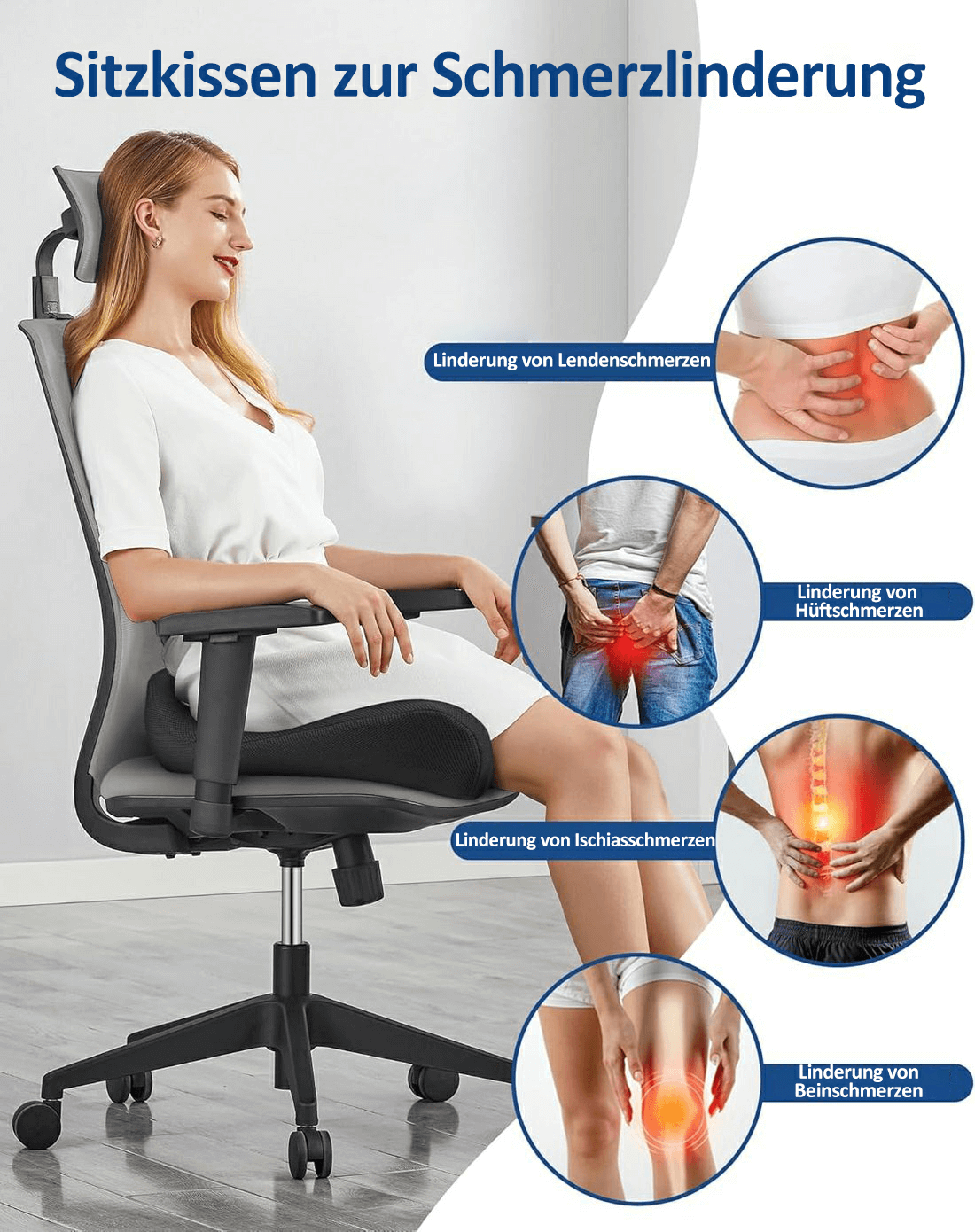 🎁LAATSTE DAG 50% KORTING🔥Ergonomisch traagschuim zitkussen