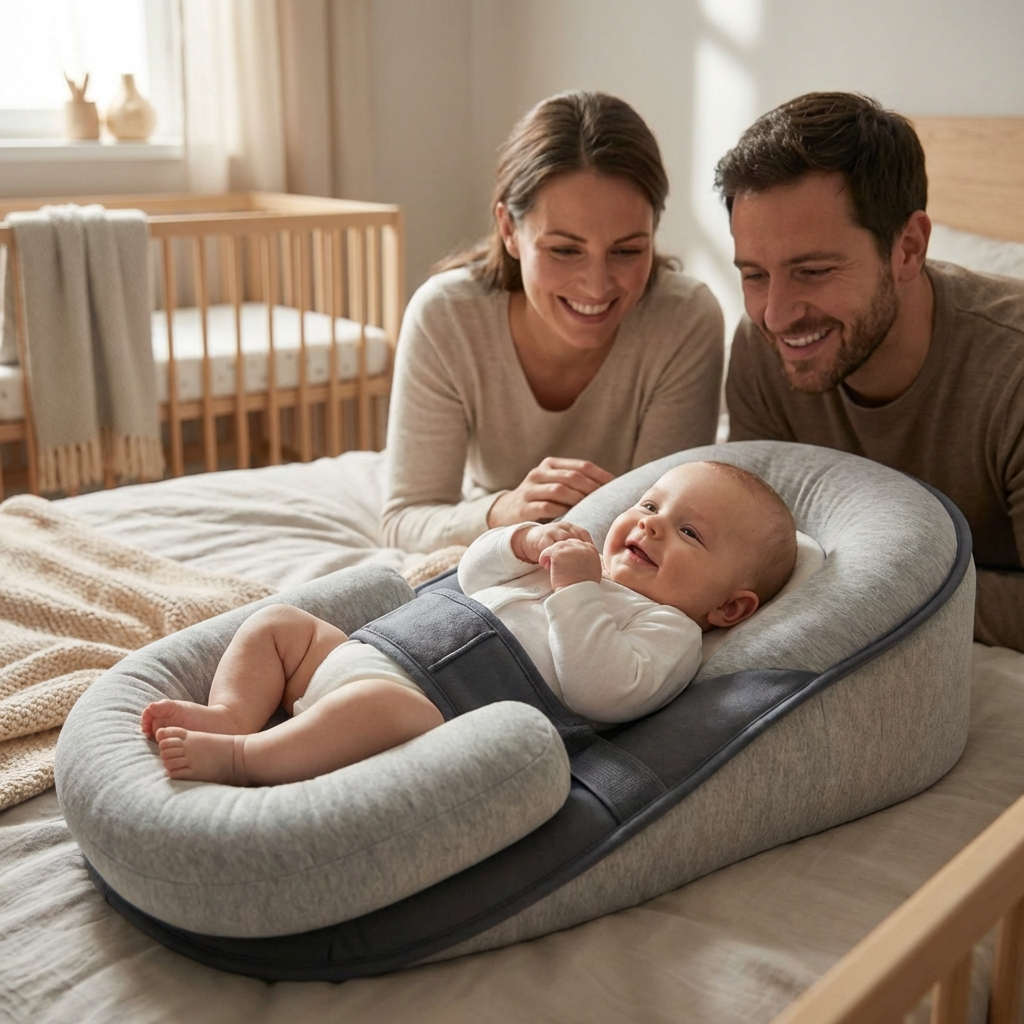 Babyligkussen met ergonomische steun