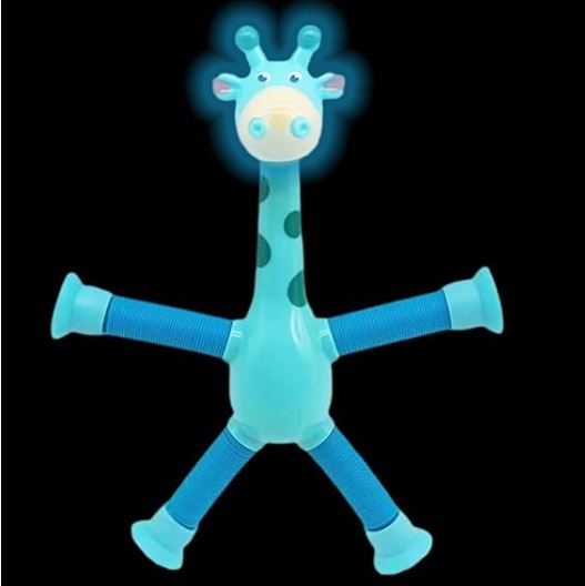 Kletshuts™ StretchyGiraffe: Telescopisch Rekbaar Giraffe Speelgoed Met Zuignap