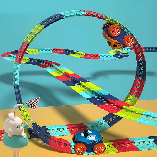 Kletshuts™ RaceTrack: Educatief Leuk Creatief Flexibel Race Auto Baan