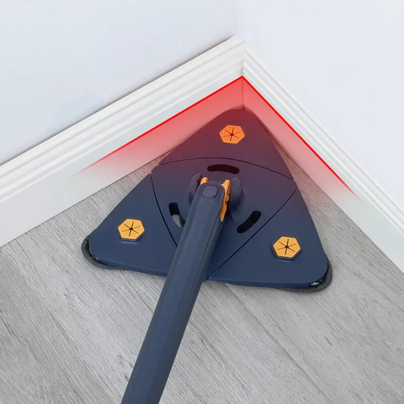 Cleaner Pro° TriangleMop: Lang Handvat Verstelbaar Driehoek 360 Reiniging Dweil
