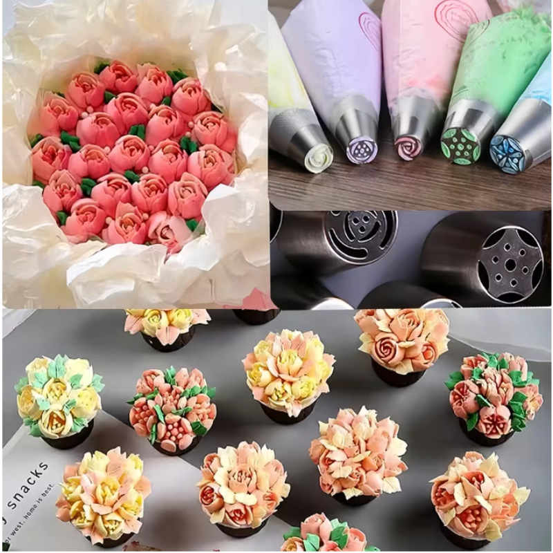 Globetrek° PipingTip: Roestvrij Staal Taart En Gebak Decoratie Pipping Tip Set