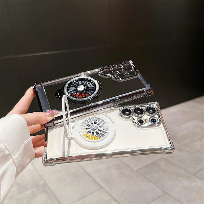 Gyroscoop Transparante Telefoonhoes Met Magnetische Standaard voor Samsung S22/S23/S24