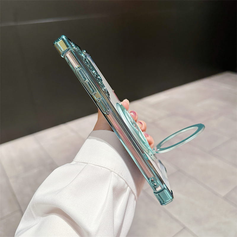 Gyroscoop Transparante Telefoonhoes Met Magnetische Standaard voor Samsung S22/S23/S24