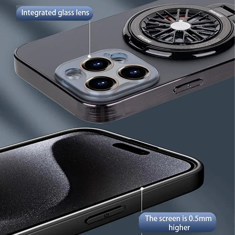 Magnetisch Mat Telefoonhoesje met Standaard voor iPhone