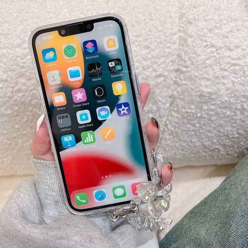 🌼Telefoonhoesje voor iPhone met Olieverf Bloem en Vlinder