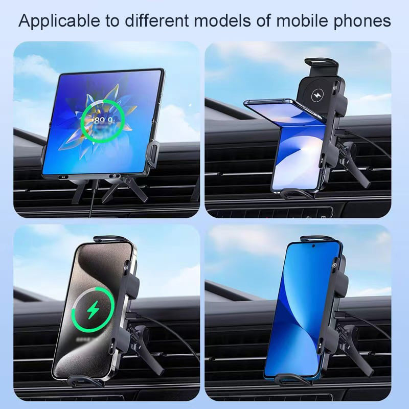 Hoog Intelligent Vouwbaar Scherm Auto Draadloos Opladen Telefoonhouder