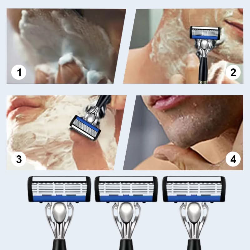 🔥 2025 NIEUW MODEL | HOT SALE! Herenscheermes met 7-Laagse Mesjes – Ultraglad, Precisie & Geen Irritatie ✨🪒