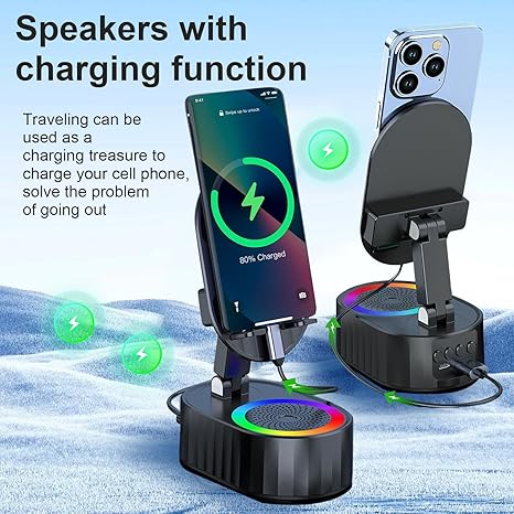 🚀 Next-Level Gadget! 50% KORTING – 5-in-1 Smart Phone Stand met Speaker & Draadloos Opladen ⚡📱