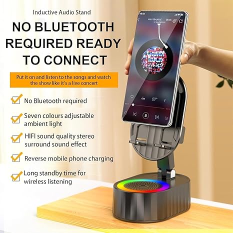🚀 Next-Level Gadget! 50% KORTING – 5-in-1 Smart Phone Stand met Speaker & Draadloos Opladen ⚡📱