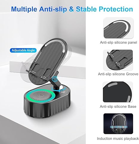 🚀 Next-Level Gadget! 50% KORTING – 5-in-1 Smart Phone Stand met Speaker & Draadloos Opladen ⚡📱