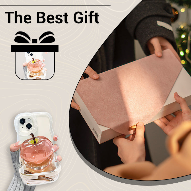 🌸🍒Doorzichtig telefoonhoesje met appelpatroon – geschikt voor iPhone 11 t/m 16🌼