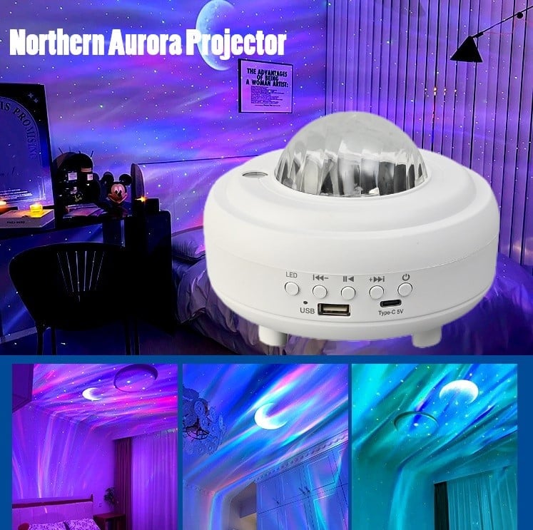 🌌 Magisch Noorderlicht Thuis! ✨ Noorderlicht Projector – Ontspan Onder een Sprookjesachtige Sterrenhemel | Nu 50% KORTING