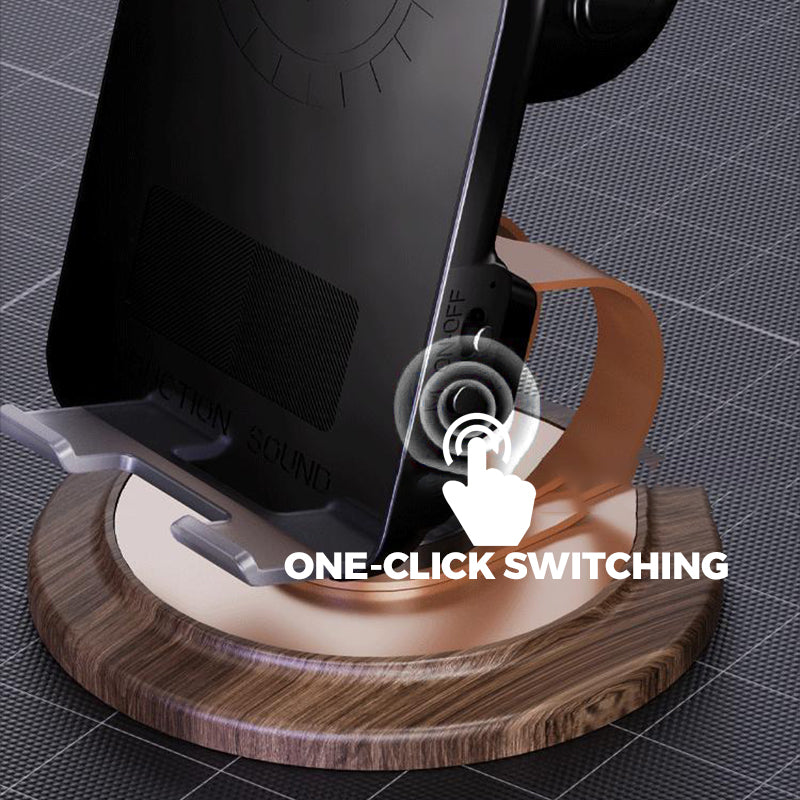 ⚡ Niet zomaar een standaard – De slimme 3-in-1 Stand met Speaker & Wireless Charger die je MOET hebben! 🔥
