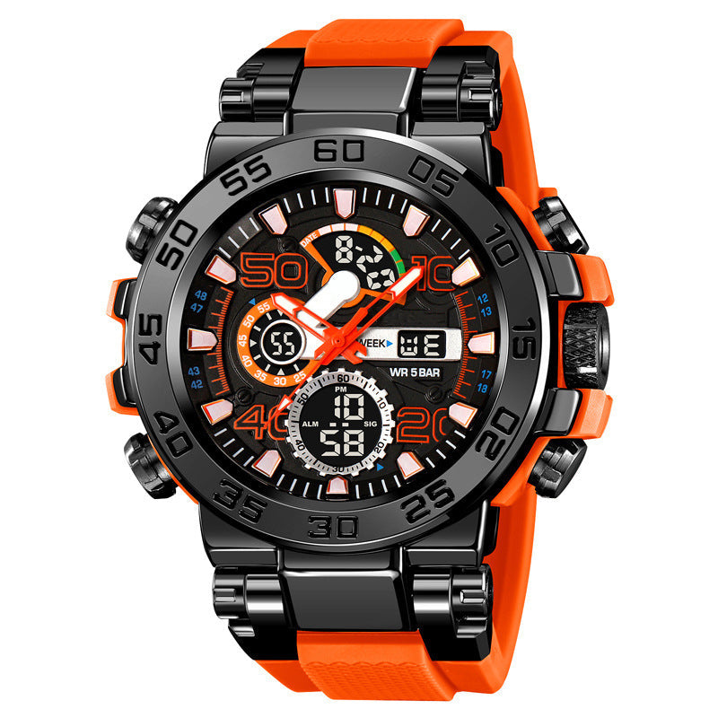 🔥 BLACK FRIDAY 50% KORTING! Multifunctioneel LED Horloge – Waterdicht 50M, Dubbele Tijd & Nachtverlichting ⌚✨