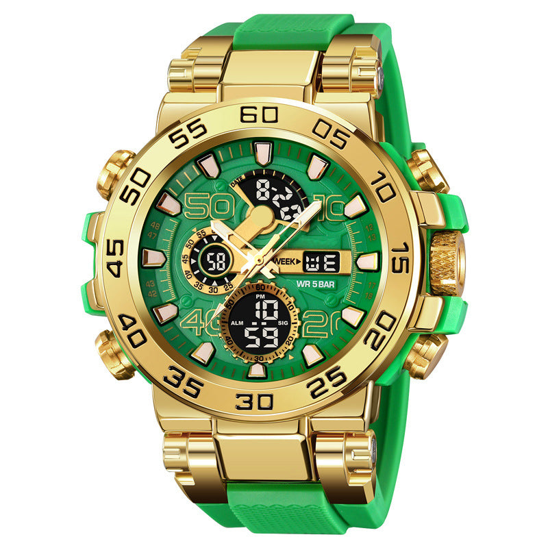 🔥 BLACK FRIDAY 50% KORTING! Multifunctioneel LED Horloge – Waterdicht 50M, Dubbele Tijd & Nachtverlichting ⌚✨