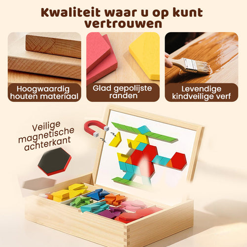 🎄Vroege Kerstdeal! Slechts vandaag tot -50% 🔥 Ontdek de magische houten magnetische puzzelset 🧩 – perfect kerstcadeau voor kinderen!