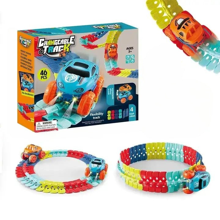 Kletshuts™ RaceTrack: Educatief Leuk Creatief Flexibel Race Auto Baan